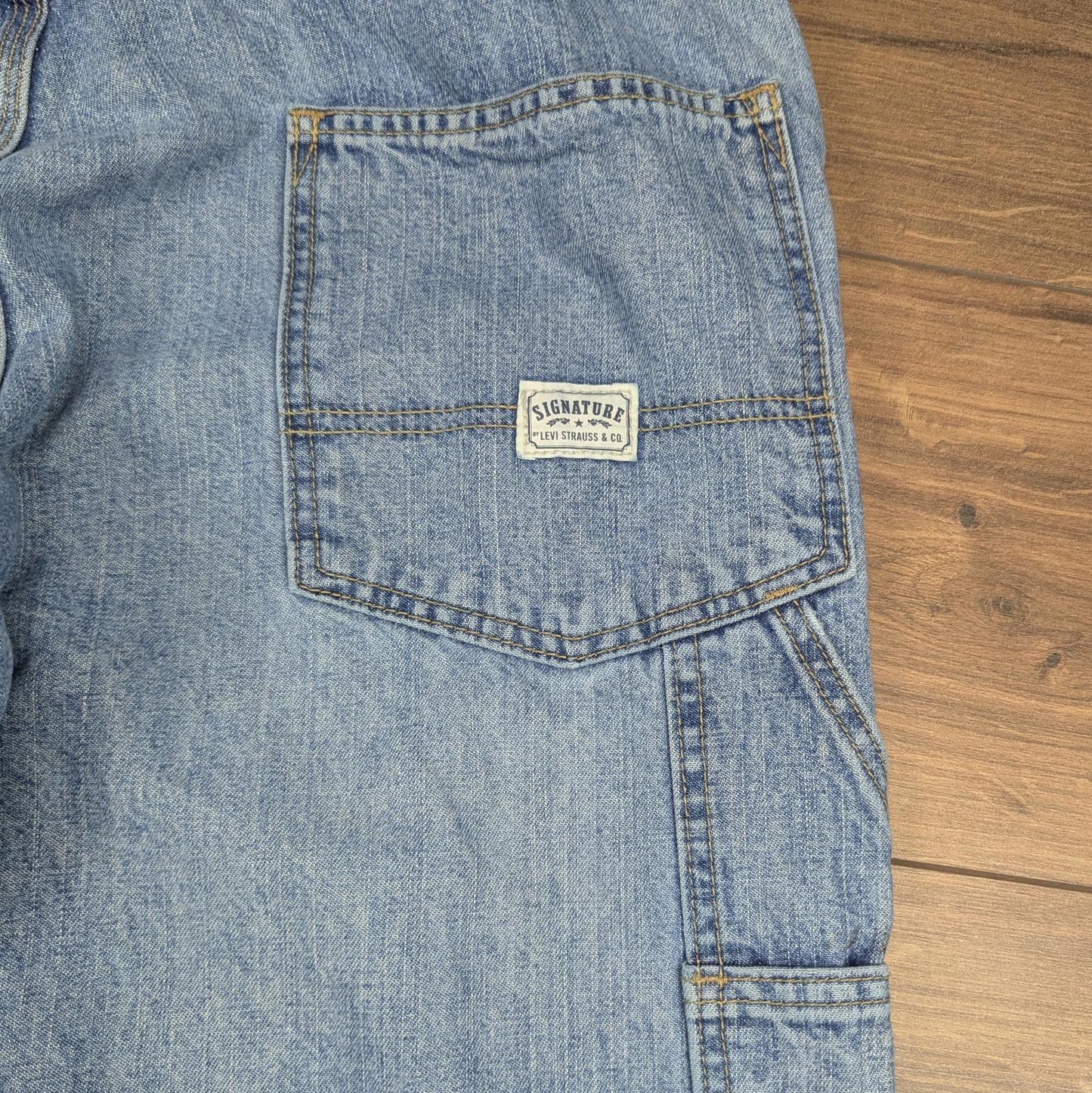 Blue Vintage Levi's Carpenter Jeans Baggy Hip-Hop Skater Straight Leg W34 L36