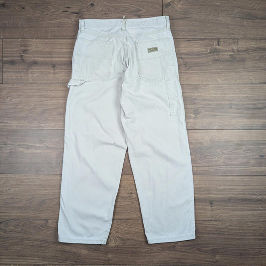 Vintage Beige Carpenter Pants Jeans Baggy Cargo Straight Leg W30 L28