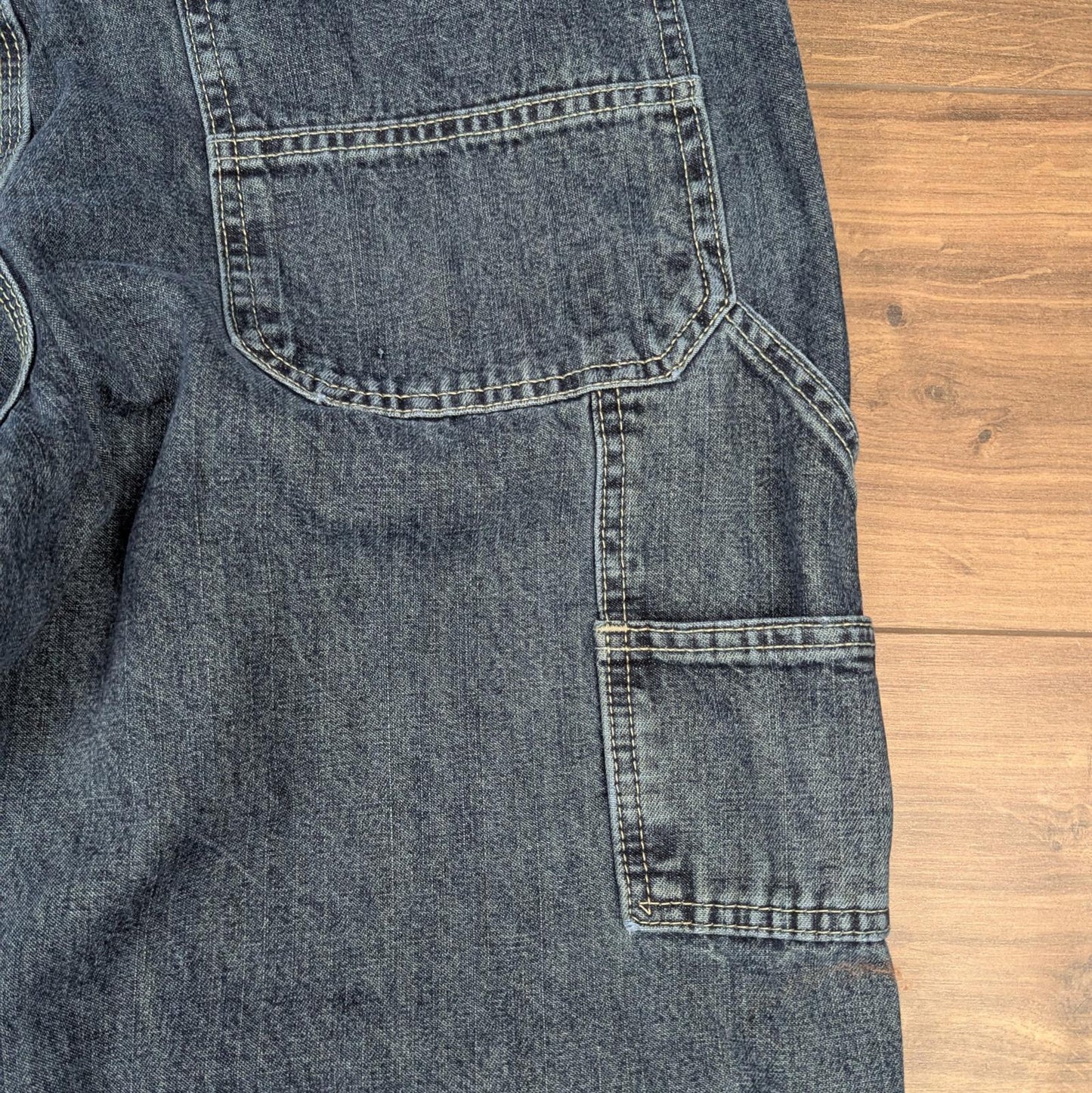 Blue Vintage Lee Dungarees Jeans Baggy Carpenter Skater Straight Leg W36 L30