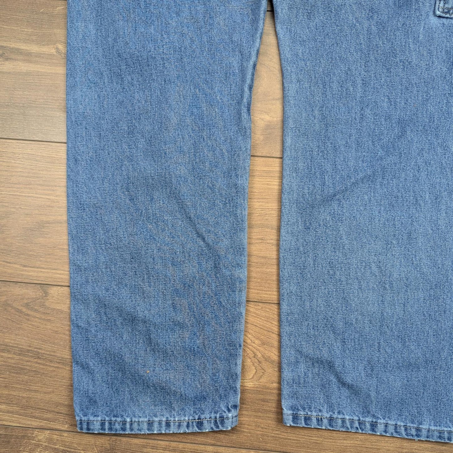 Blue Vintage Wrangler Jeans Baggy Carpenter Hip-Hop Skater Straight Leg W36 L32