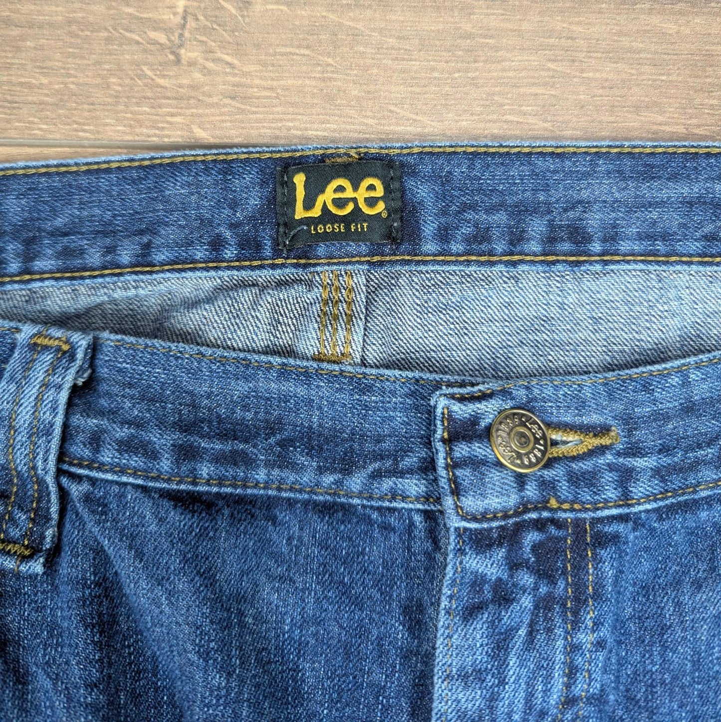 Blue Vintage Lee Jeans Loose Fit Baggy Carpenter Skater Straight Leg W42 L30