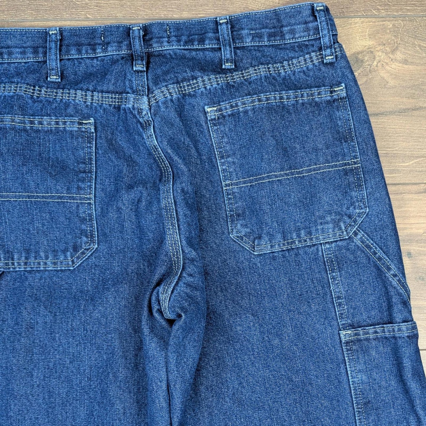 Blue Vintage Wrangler Fleece-Lined Jeans Baggy Carpenter Straight Leg W34 L30