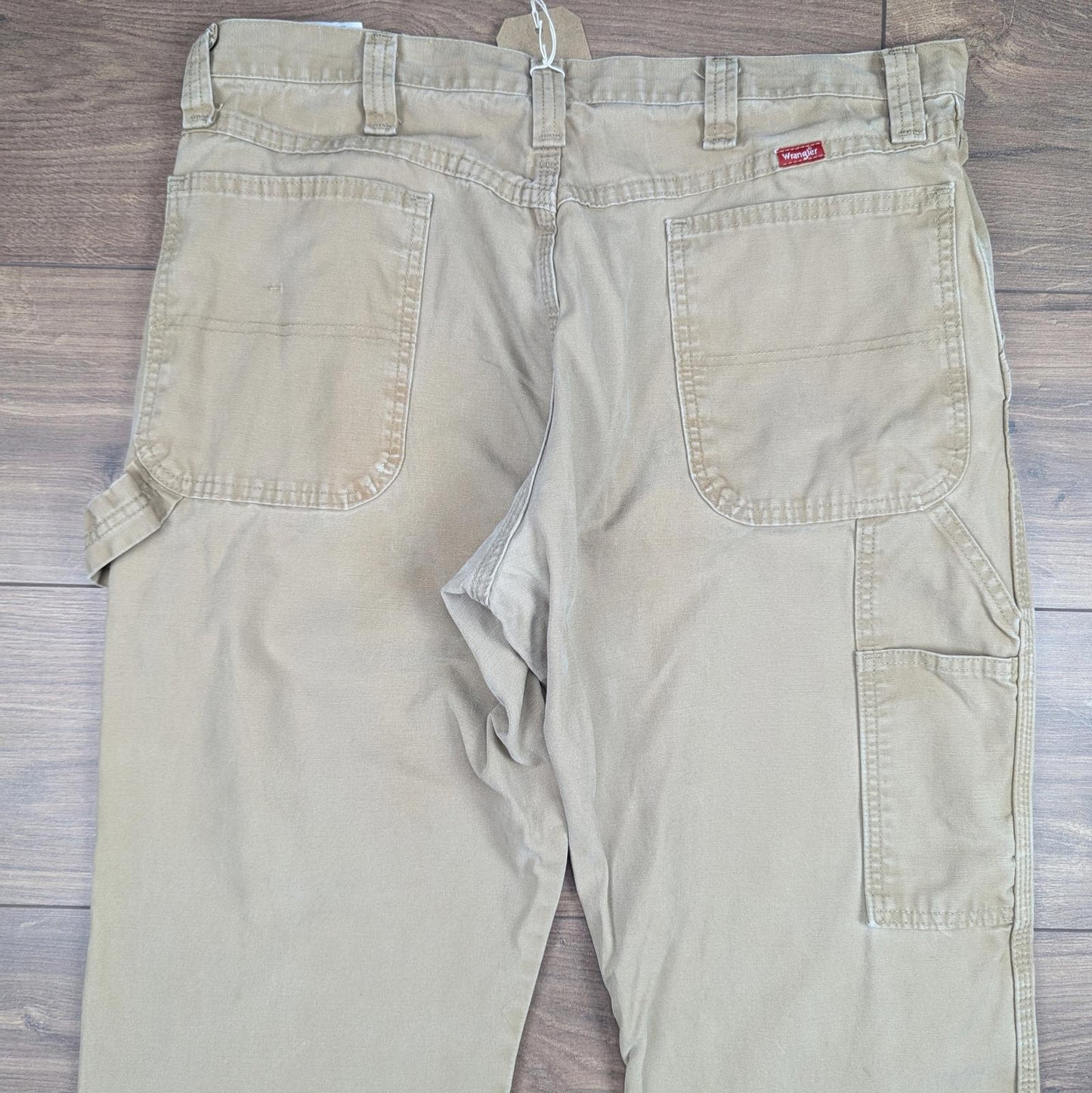 Brown Vintage Wrangler Carpenter Pants Baggy Cargo Straight Leg W36 L30