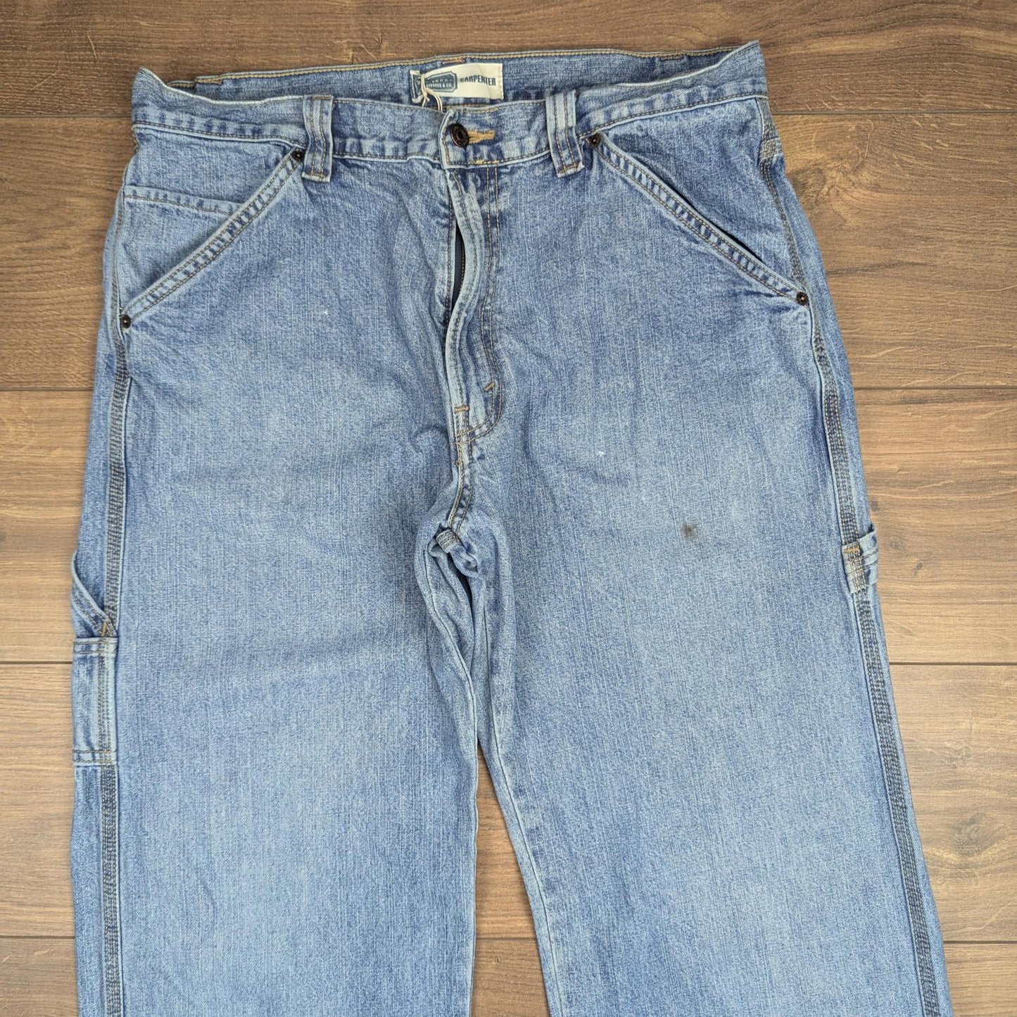 Blue Vintage Levi's Carpenter Jeans Baggy Hip-Hop Skater Straight Leg W34 L36