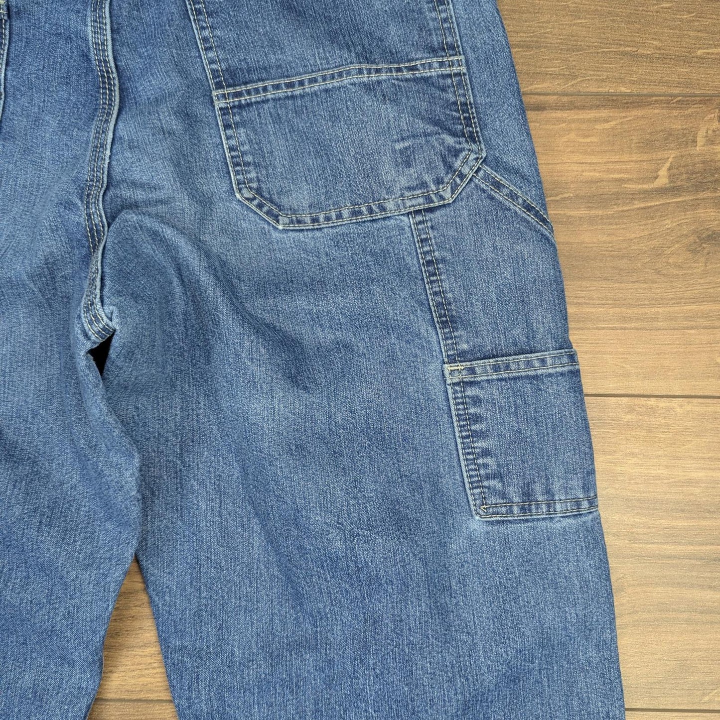 Blue Vintage Lee Loose Fit Jeans Carpenter Hip-Hop Skater Straight Leg W33 L34