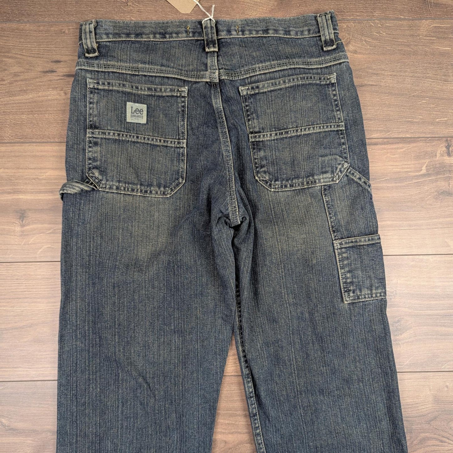 Black Vintage Lee Dungarees Carpenter Jeans Baggy Hip-Hop Skater W32 L32