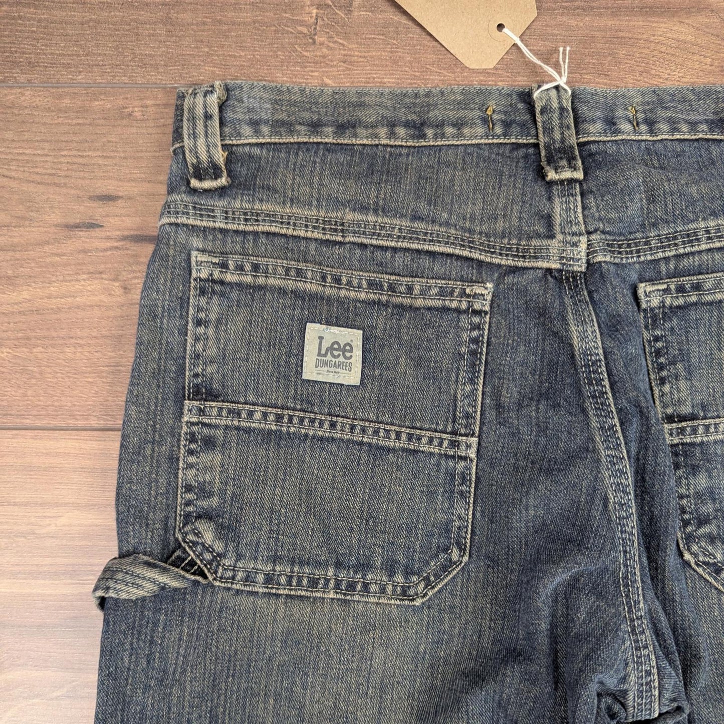 Black Vintage Lee Dungarees Carpenter Jeans Baggy Hip-Hop Skater W32 L32