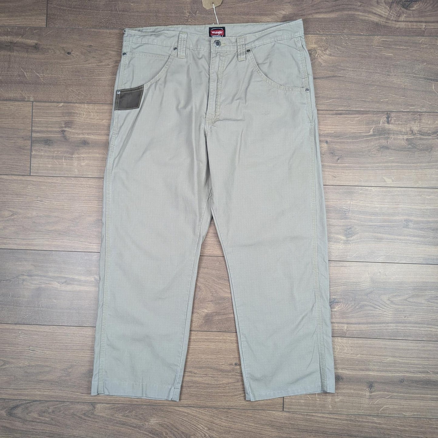 Brown Wrangler Workwear Carpenter Cargo Pants Straight Leg W36 L28