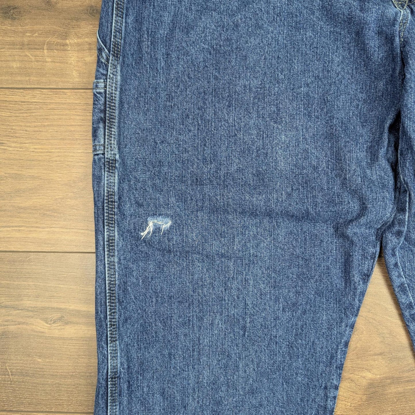 Blue Vintage Wrangler Carpenter Jeans Baggy Hip-Hop Skater Straight Leg W42 L30