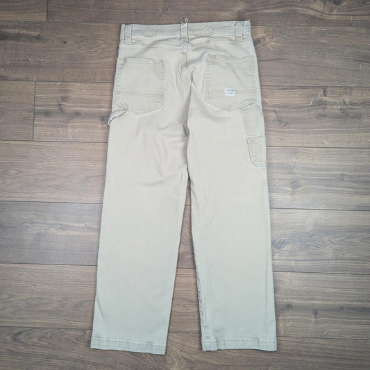 Beige Vintage Levi's Carpenter Jeans Baggy Cargo Skater Straight Leg W34 L30