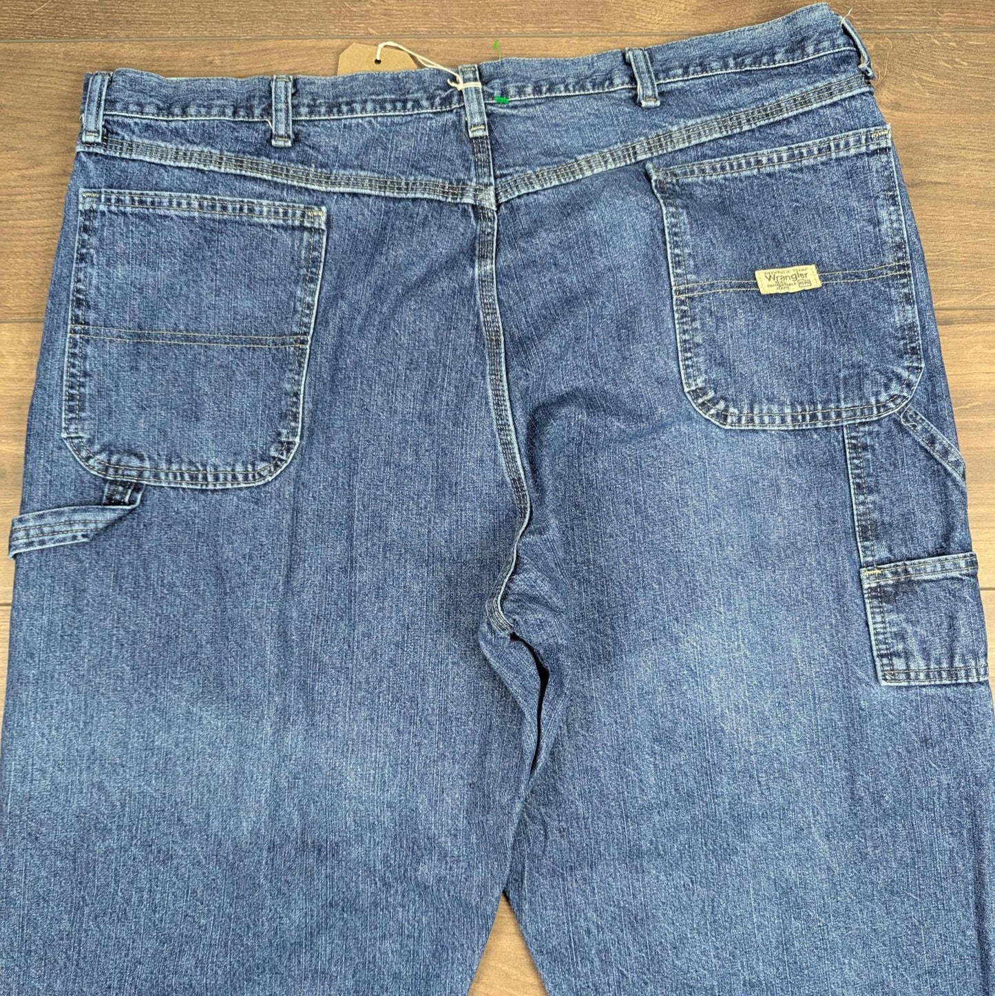 Blue Vintage Wrangler Carpenter Jeans Baggy Hip-Hop Skater Straight Leg W42 L30