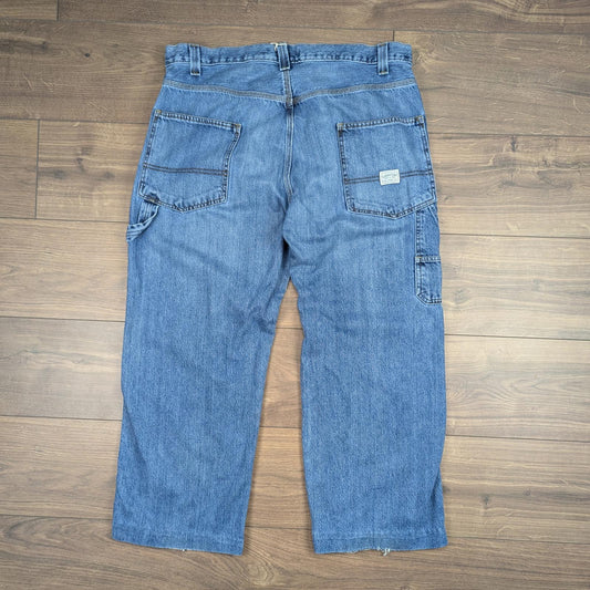 Blue Vintage Levi's Carpenter Jeans Baggy Cargo Skater Straight Leg W38 L28