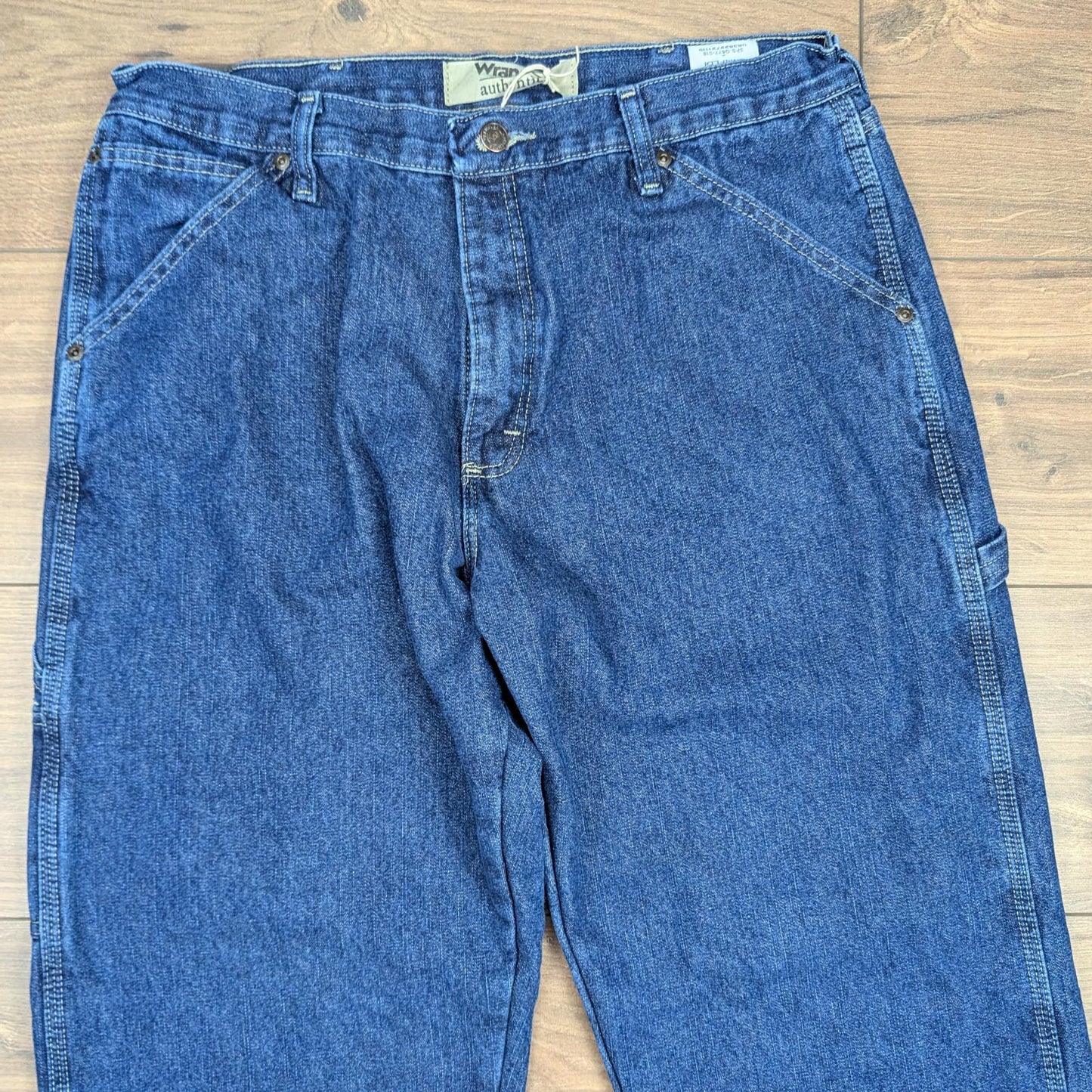 Blue Vintage Wrangler Fleece-Lined Jeans Baggy Carpenter Straight Leg W34 L30