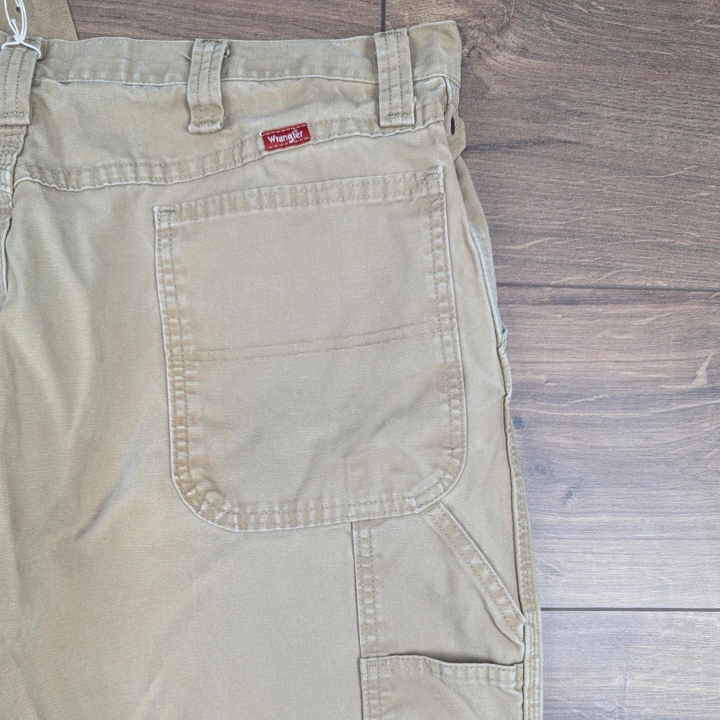 Brown Vintage Wrangler Carpenter Pants Baggy Cargo Straight Leg W36 L30