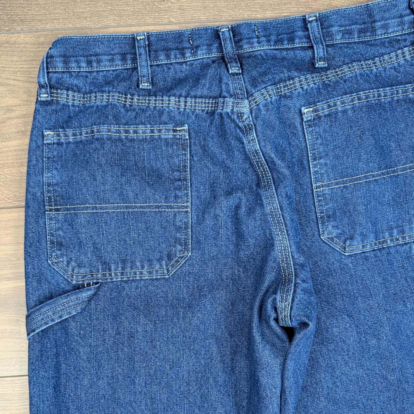 Blue Vintage Wrangler Fleece-Lined Jeans Baggy Carpenter Straight Leg W34 L30