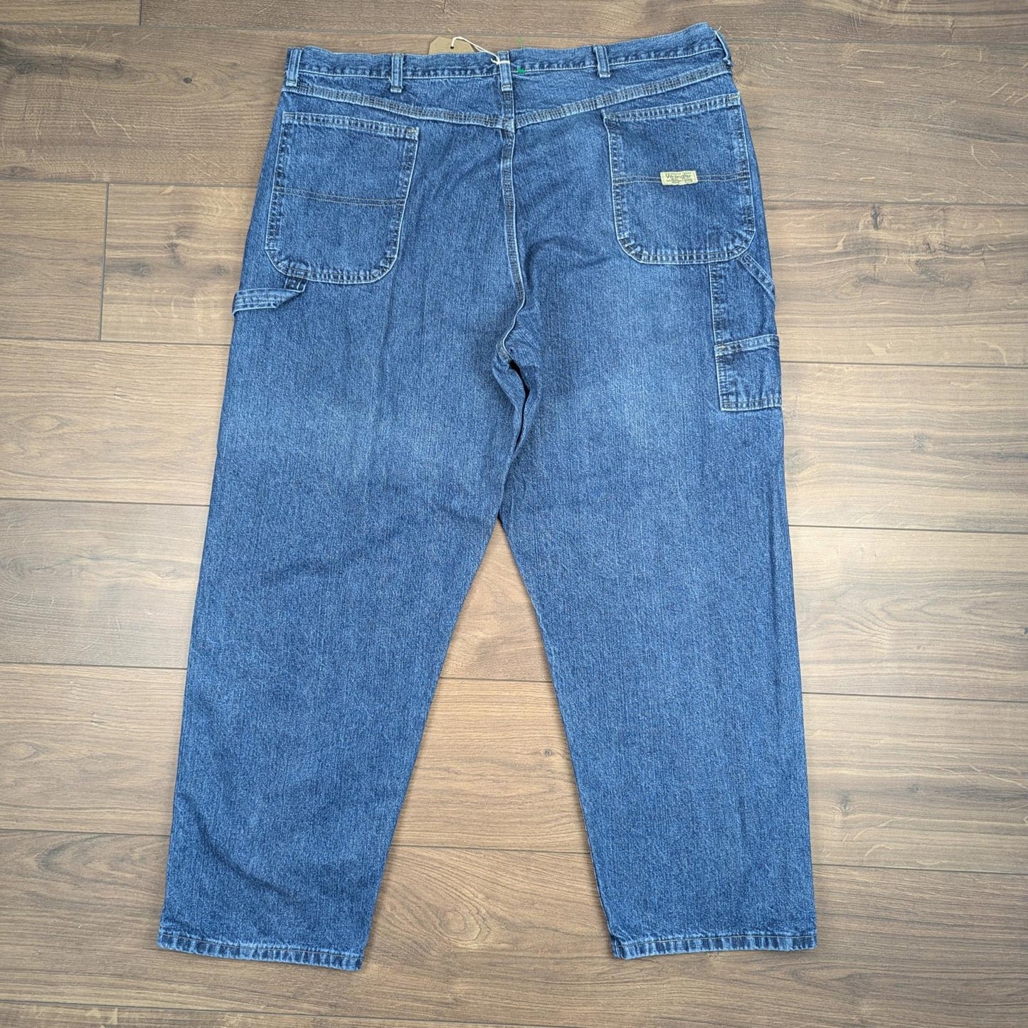 Blue Vintage Wrangler Carpenter Jeans Baggy Hip-Hop Skater Straight Leg W42 L30