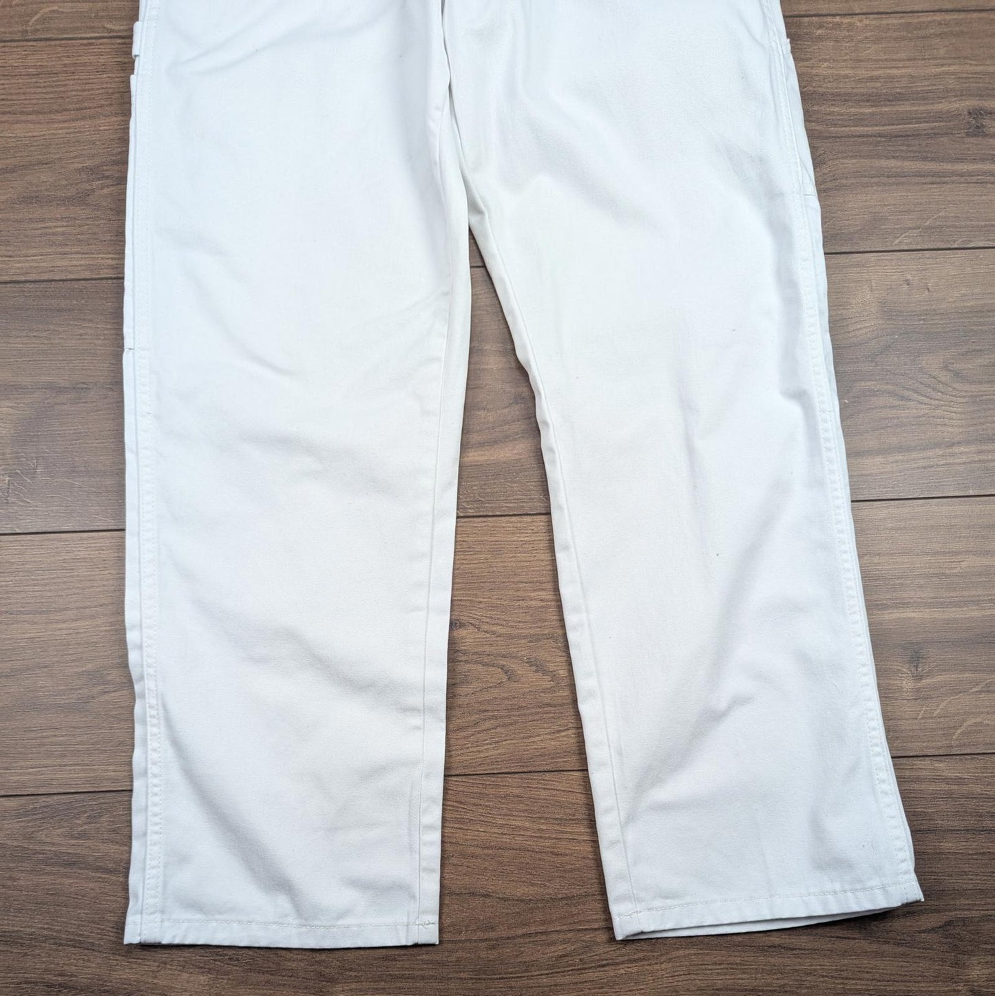 White Wrangler Workwear Carpenter Cargo Pants Straight Leg W34 L30