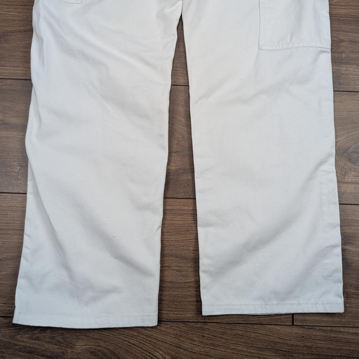 White Wrangler Workwear Carpenter Cargo Pants Straight Leg W34 L30