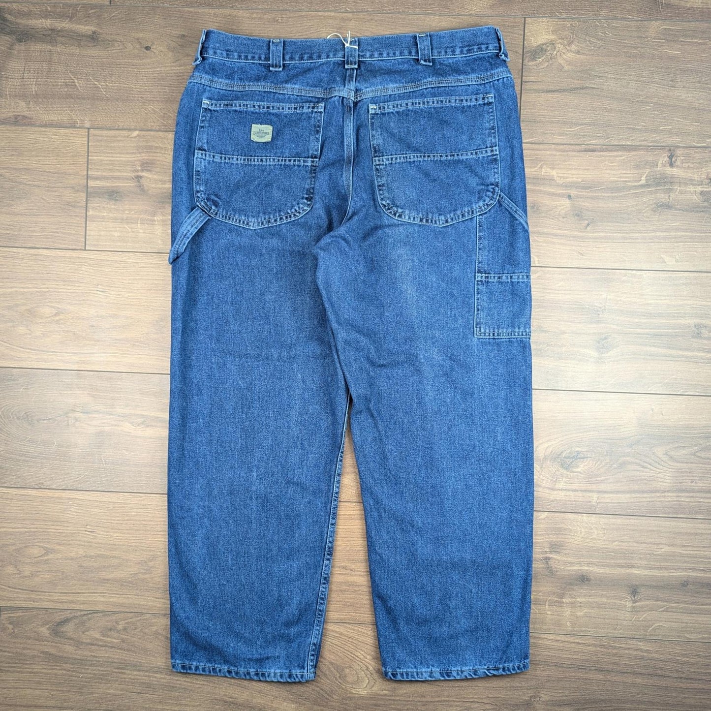 Blue Lee Dungarees Jeans Vintage 90's Baggy Carpenter Jeans Hip Hop Skater W38 L30