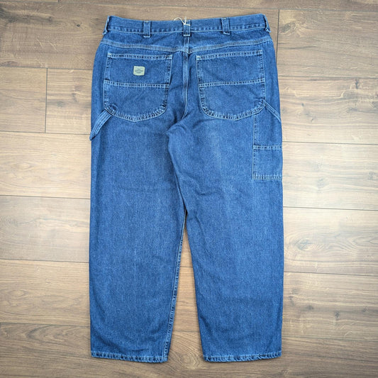 Blue Lee Dungarees Jeans Vintage 90's Baggy Carpenter Jeans Hip Hop Skater W38 L30