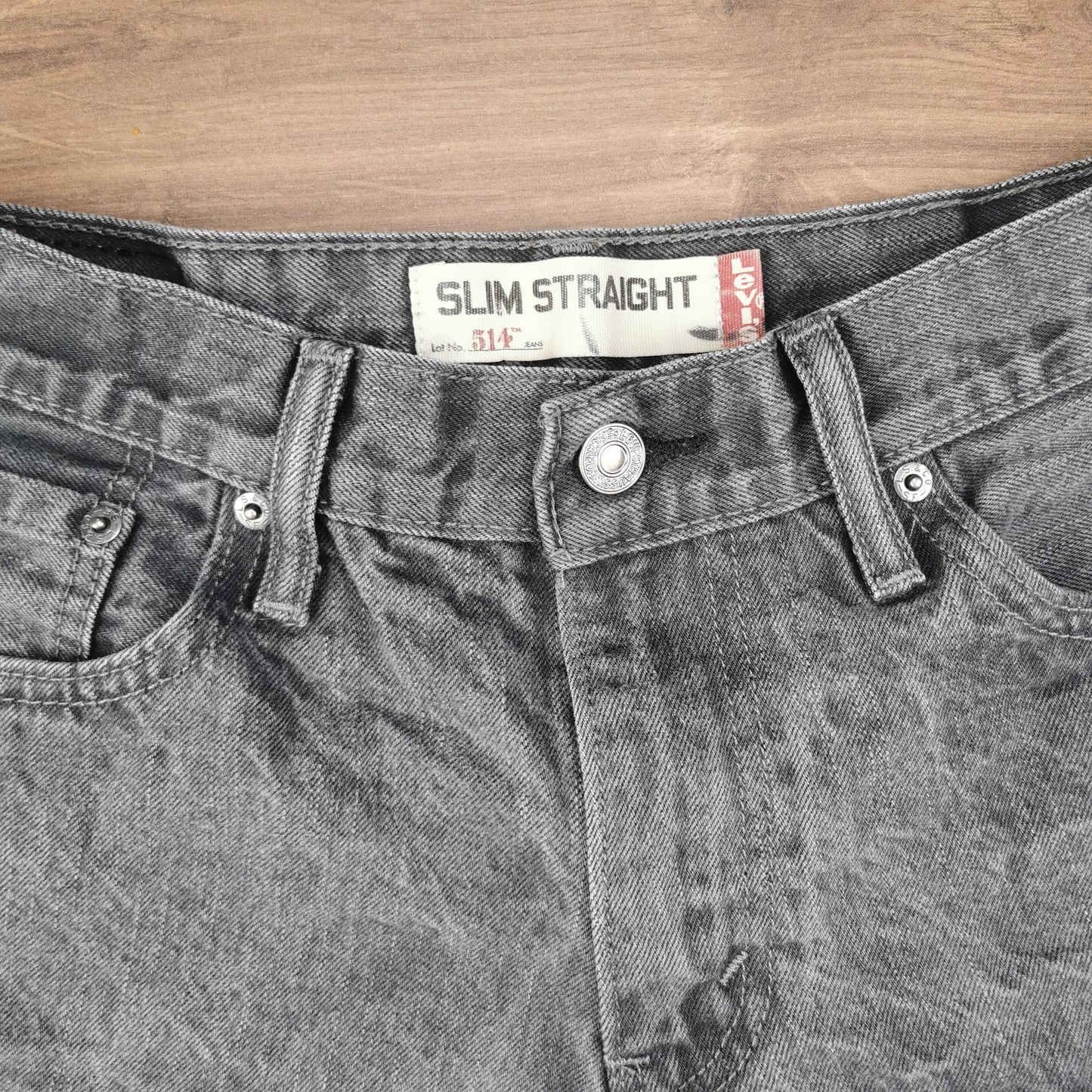 Vintage Levi's 514 Cutoff Black Denim Jean Shorts Jorts W32