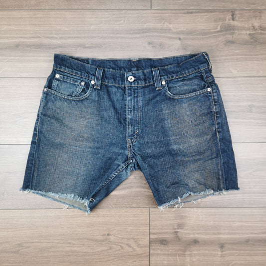 Vintage Levi's 511 Cut-off Blue Denim Jean Shorts Jorts W36