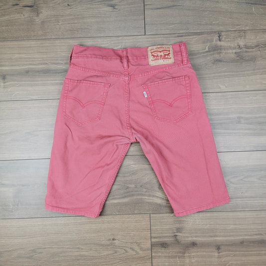 Vintage Levi's 511 Orange Coral Pink Denim Shorts W30