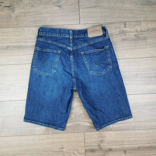 Vintage Signature By Levi's Strauss Blue Denim Jean Shorts Jorts W28