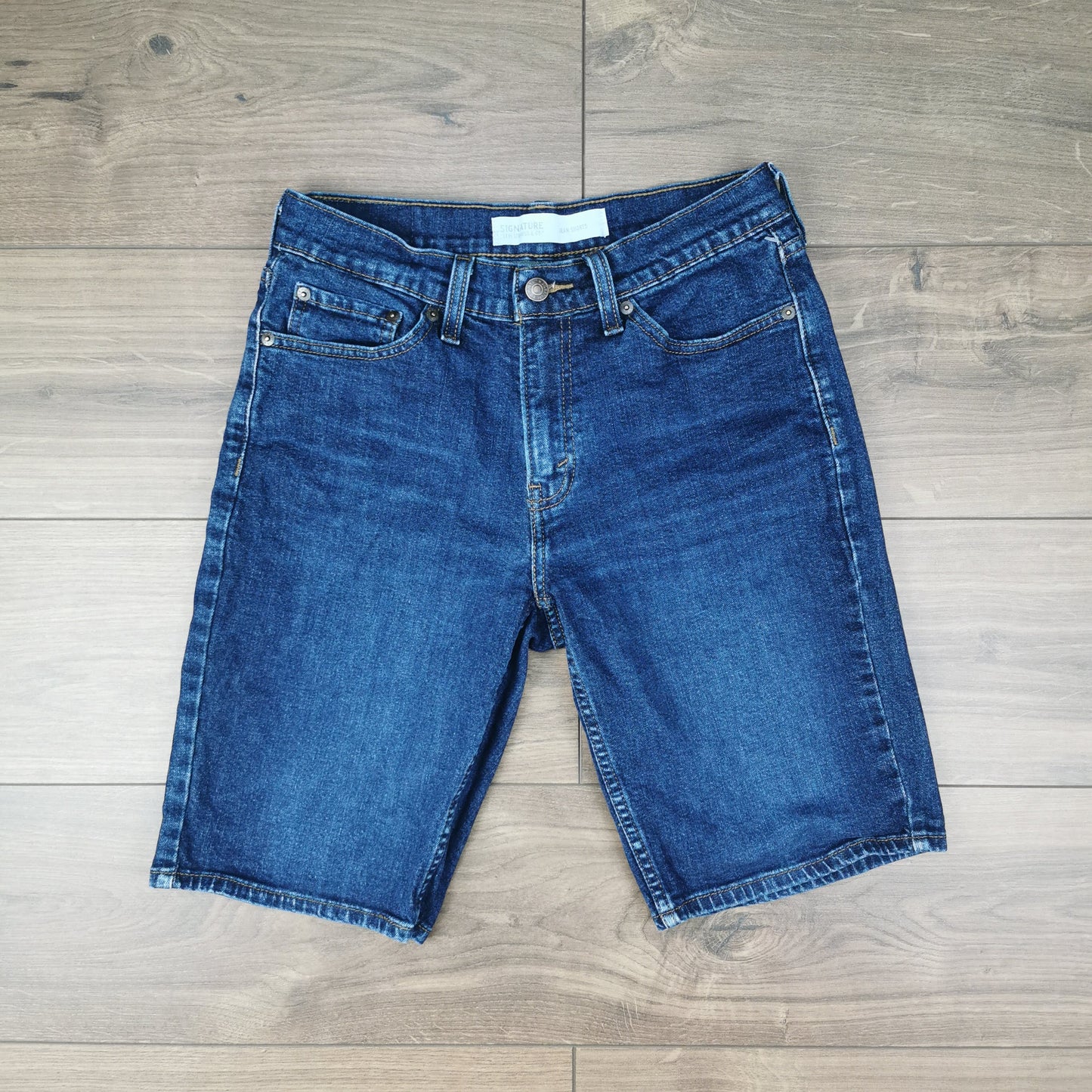 Vintage Signature By Levi's Strauss Blue Denim Jean Shorts Jorts W28
