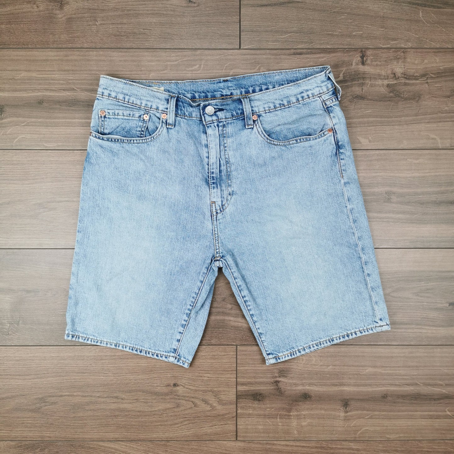 Vintage Lee Light Wash Blue Denim Shorts Jorts W34