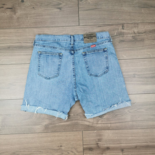Vintage Wrangler Cut-off Relaxed Fit Blue Denim Jean Shorts Jorts W32