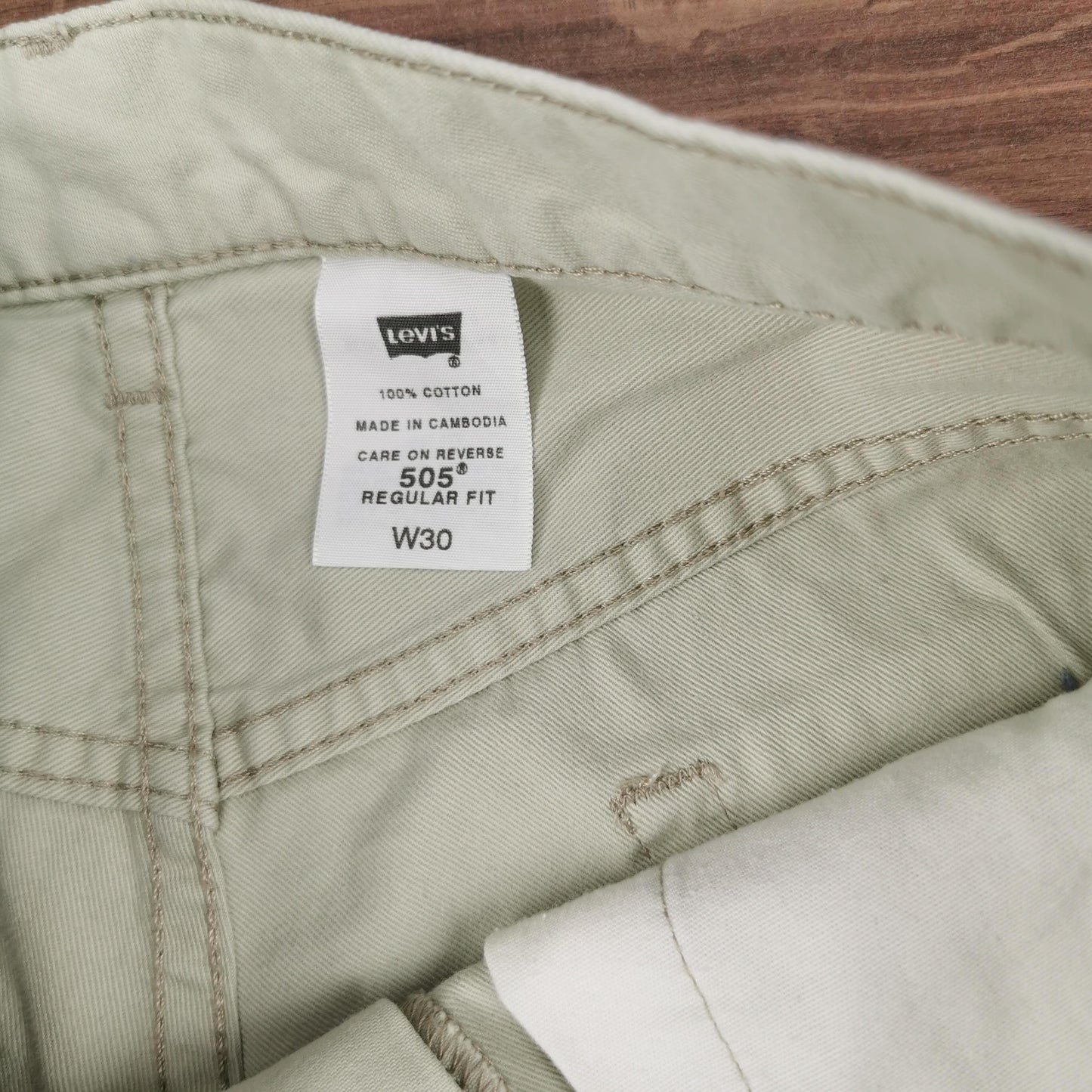 Vintage Levi's 505 Beige Stone Denim Shorts W30
