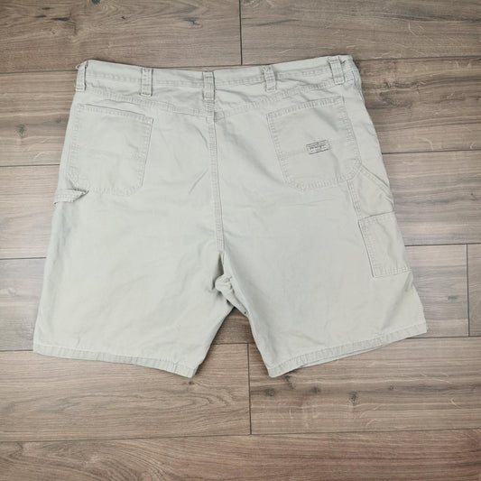 Beige Tan Vintage Wrangler Carpenter Cargo Utility Shorts Jorts W46