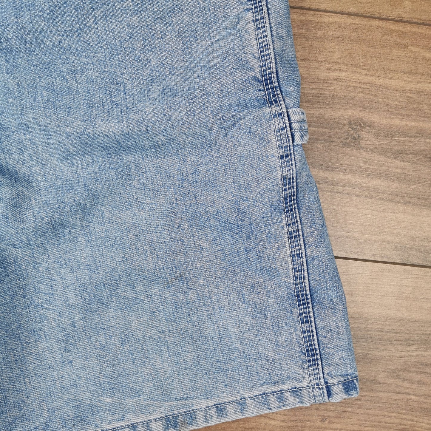 Vintage Lee Blue Denim Baggy Relaxed Jean Shorts Jorts Carpenter Cargo W36