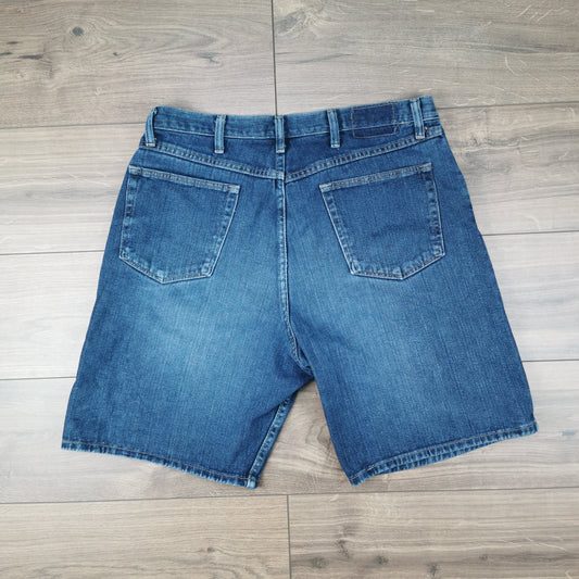 Vintage Wrangler Blue Denim Shorts Jorts Baggy Relaxed Fit W36