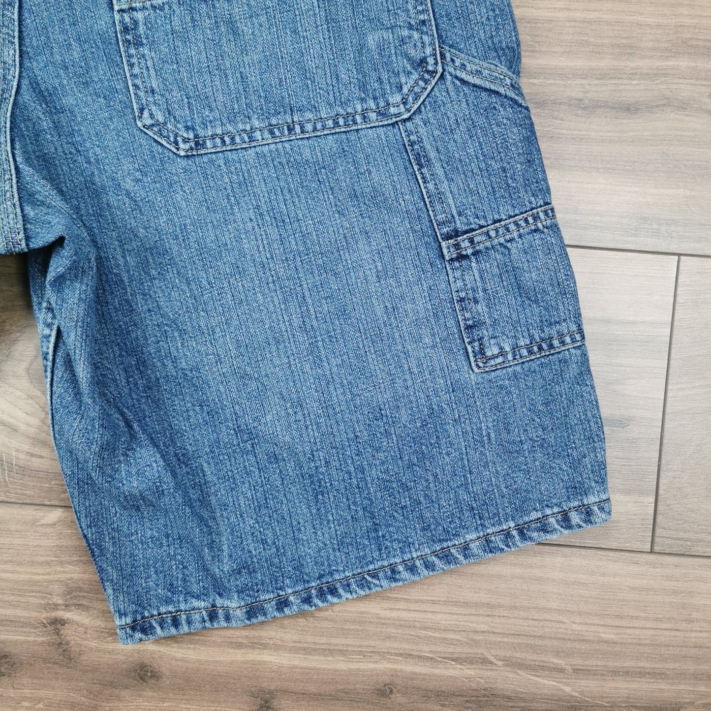 Vintage Lee Dungarees Blue Denim Shorts Jorts Carpenter Baggy Relaxed Fit W38