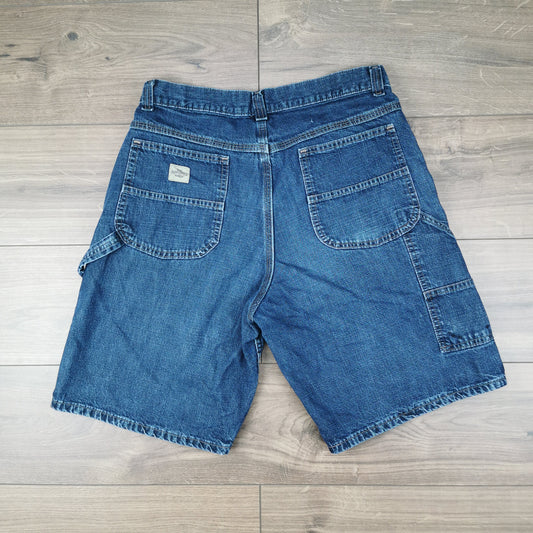 Vintage Lee Dungarees Blue Denim Shorts Jorts Carpenter Baggy Relaxed Fit W33