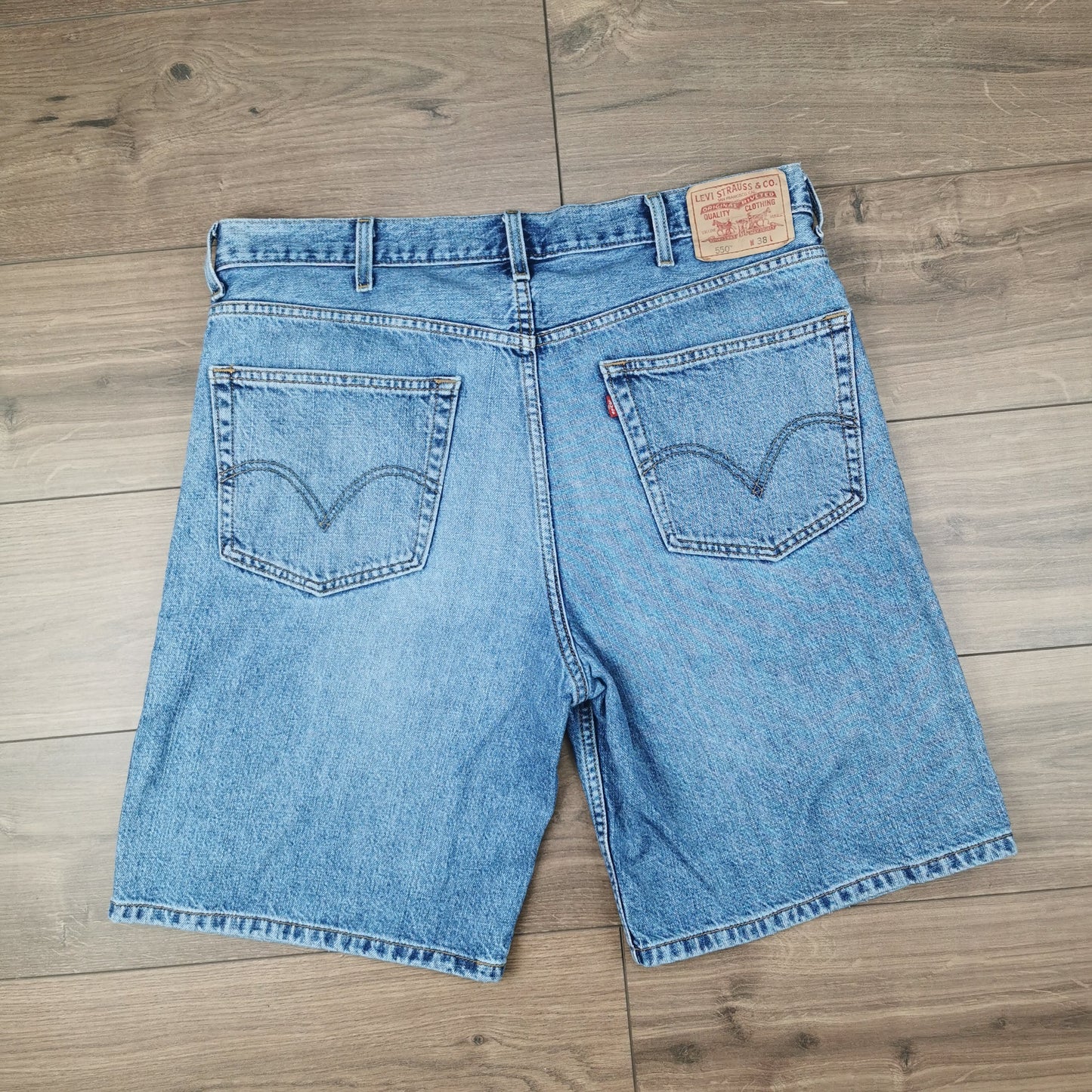 Vintage Levi's 550 Blue Denim Shorts Jorts Baggy Relaxed Fit W38