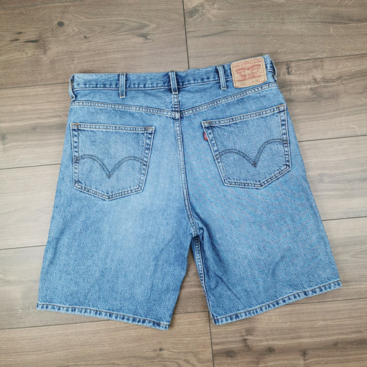 Vintage Levi's 550 Blue Denim Shorts Jorts Baggy Relaxed Fit W38