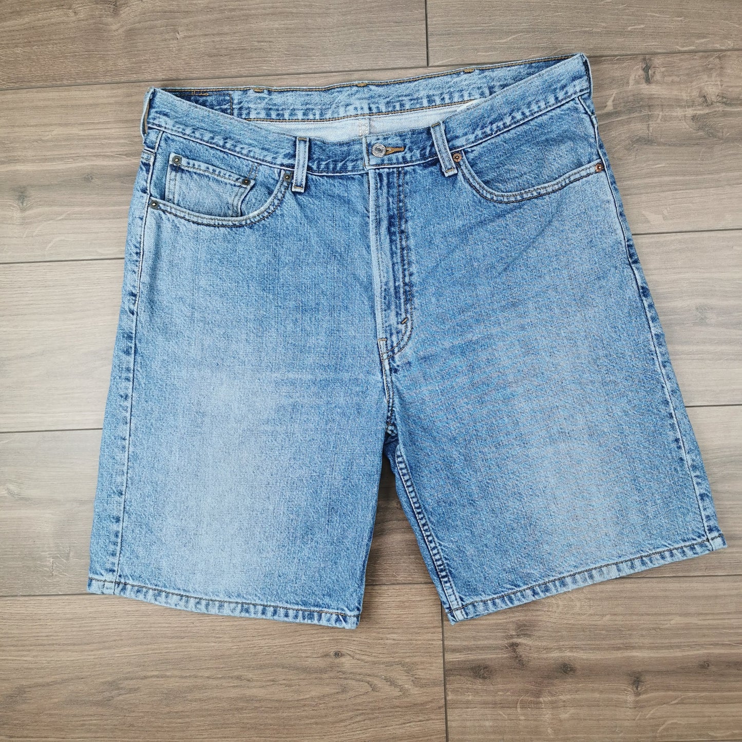 Vintage Levi's 550 Blue Denim Shorts Jorts Baggy Relaxed Fit W38