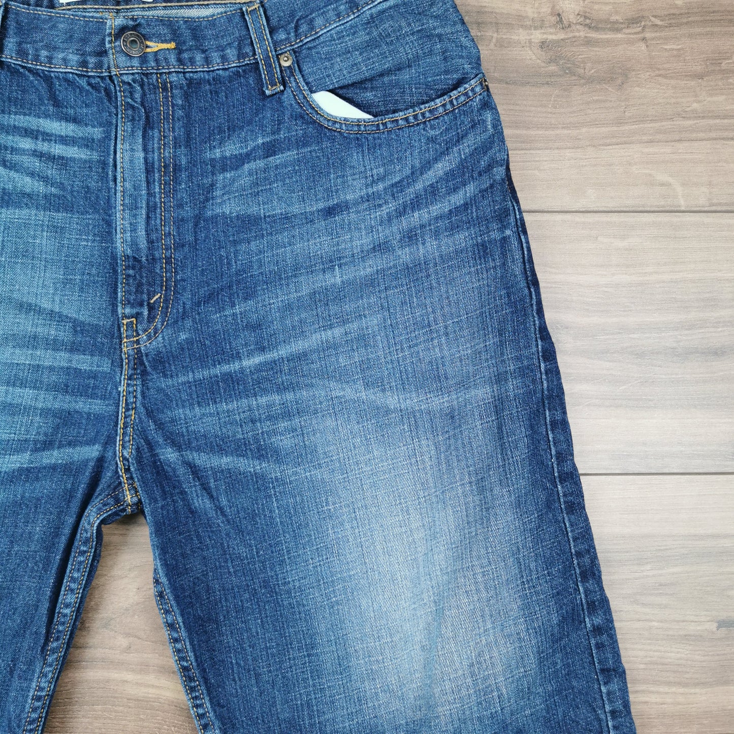 Vintage Levi's Signature Loose Blue Denim Shorts Jorts Medium Dark Wash W36