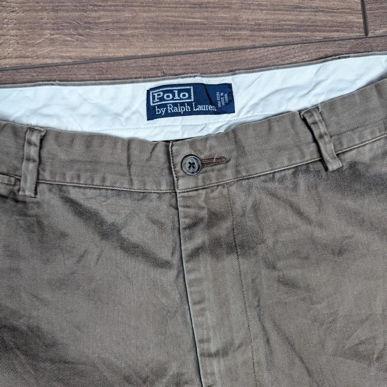 Brown Vintage 80's Ralph Lauren Classic Straight Leg Chino Trousers W38 L30