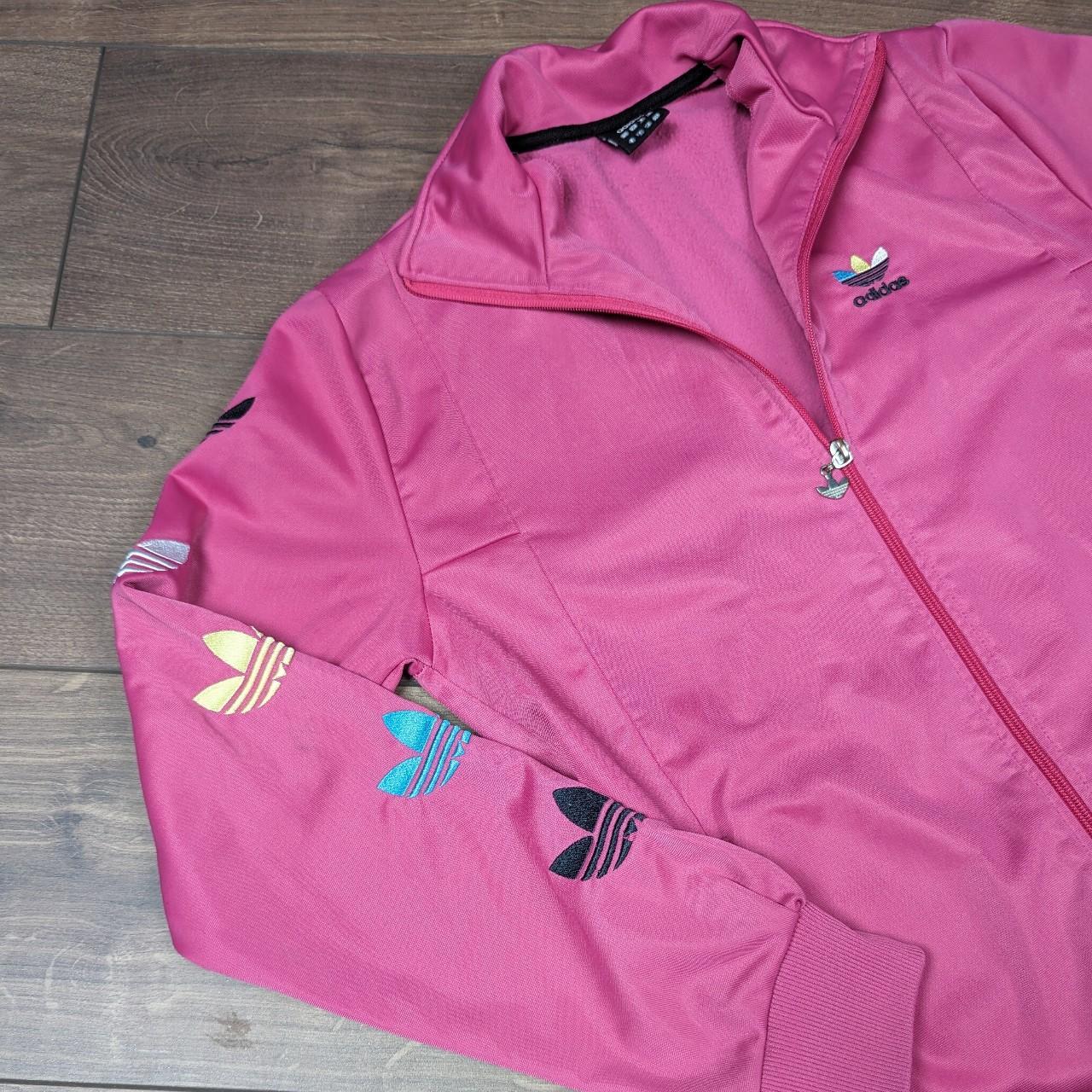 Vintage 00'S y2k Pink Adidas Trefoil Vintage Track Jacket Women's Size L UK 12