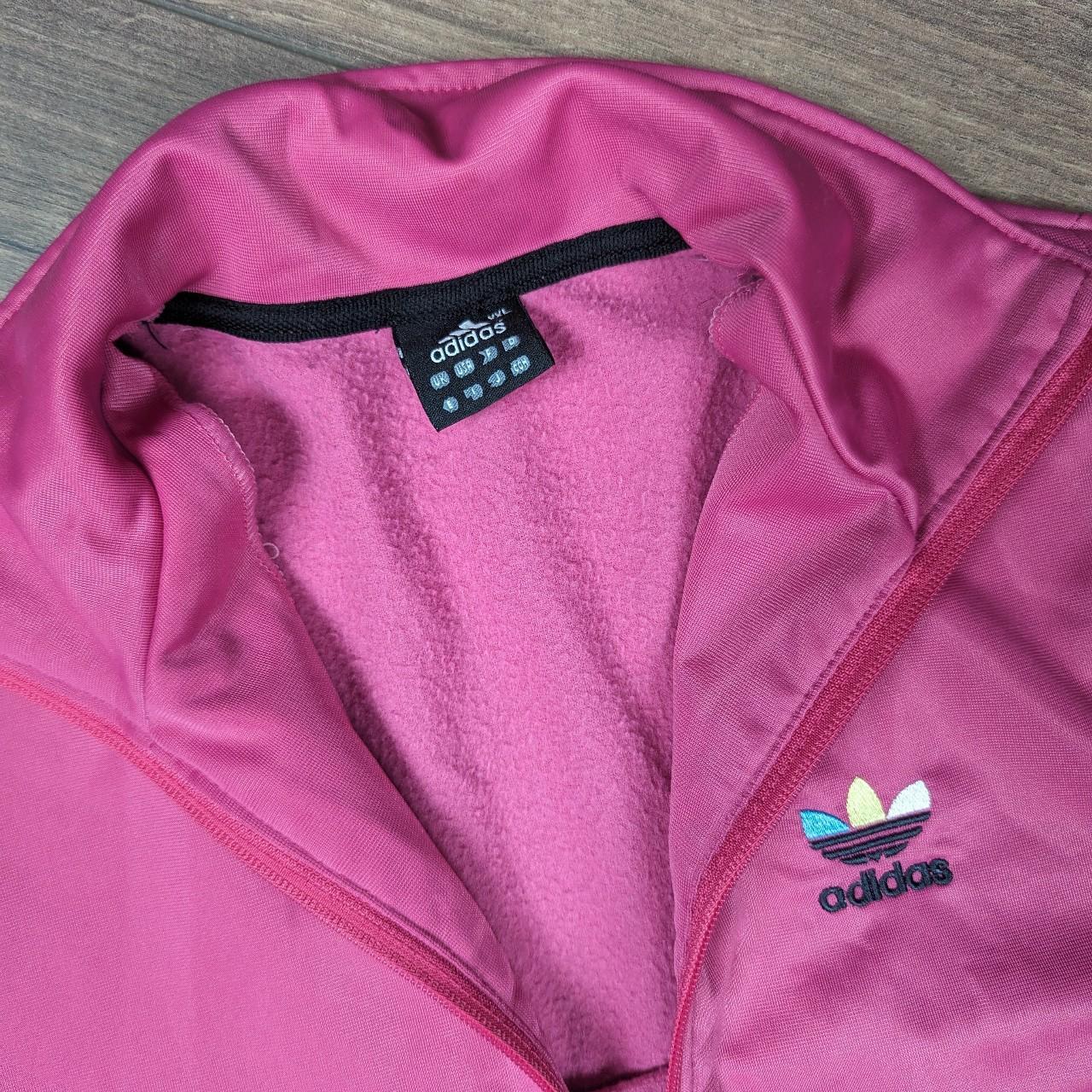 Vintage 00'S y2k Pink Adidas Trefoil Vintage Track Jacket Women's Size L UK 12