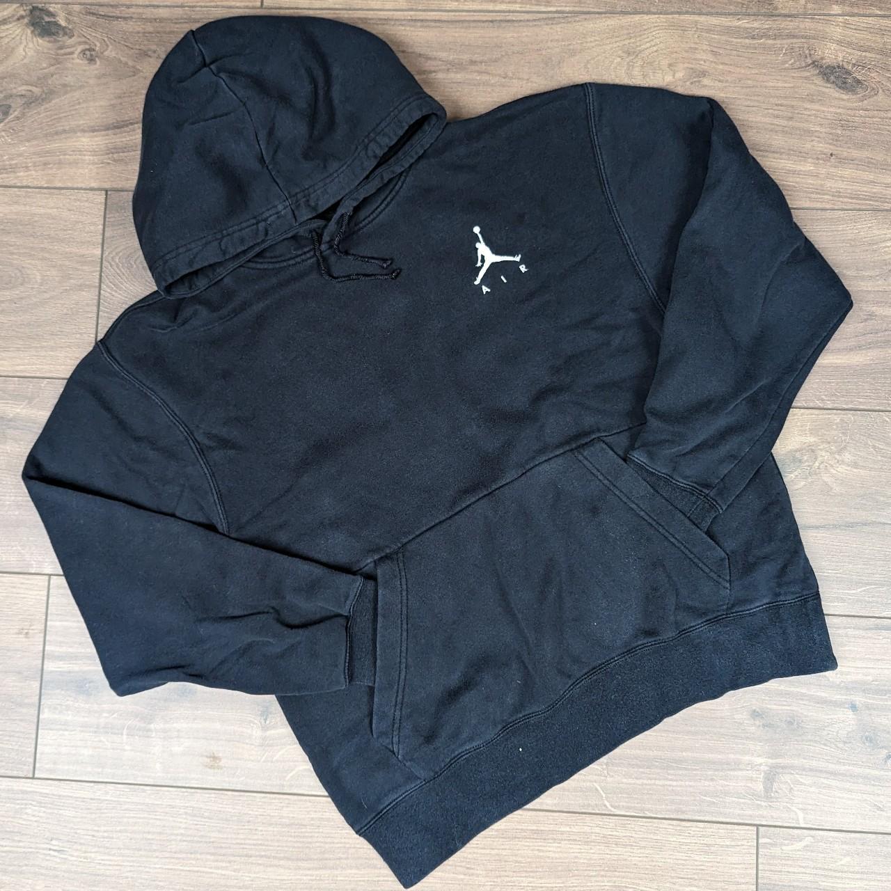 Black/Red Vintage Standard Air Jordan Logo Hoodie Men's M