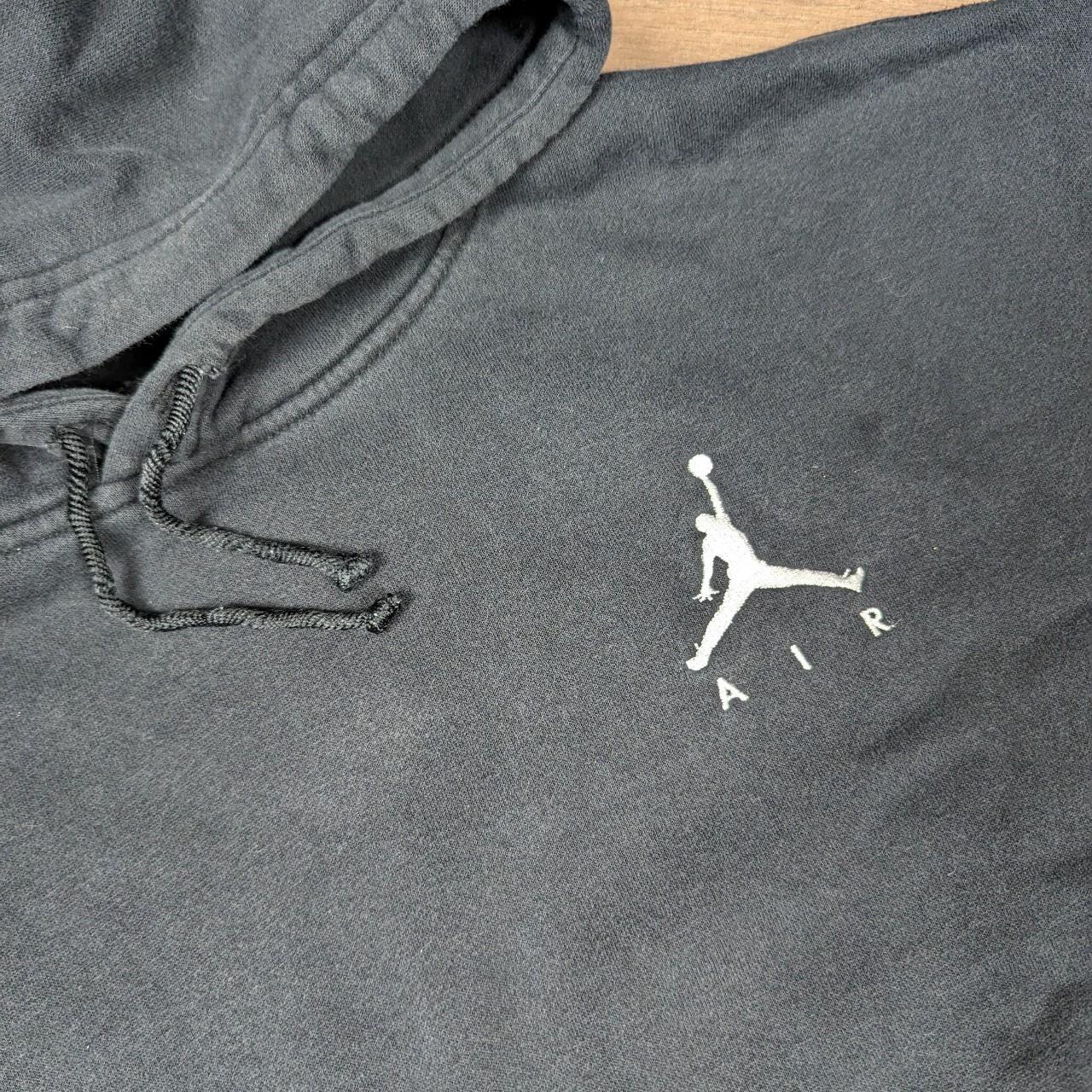 Black/Red Vintage Standard Air Jordan Logo Hoodie Men's M