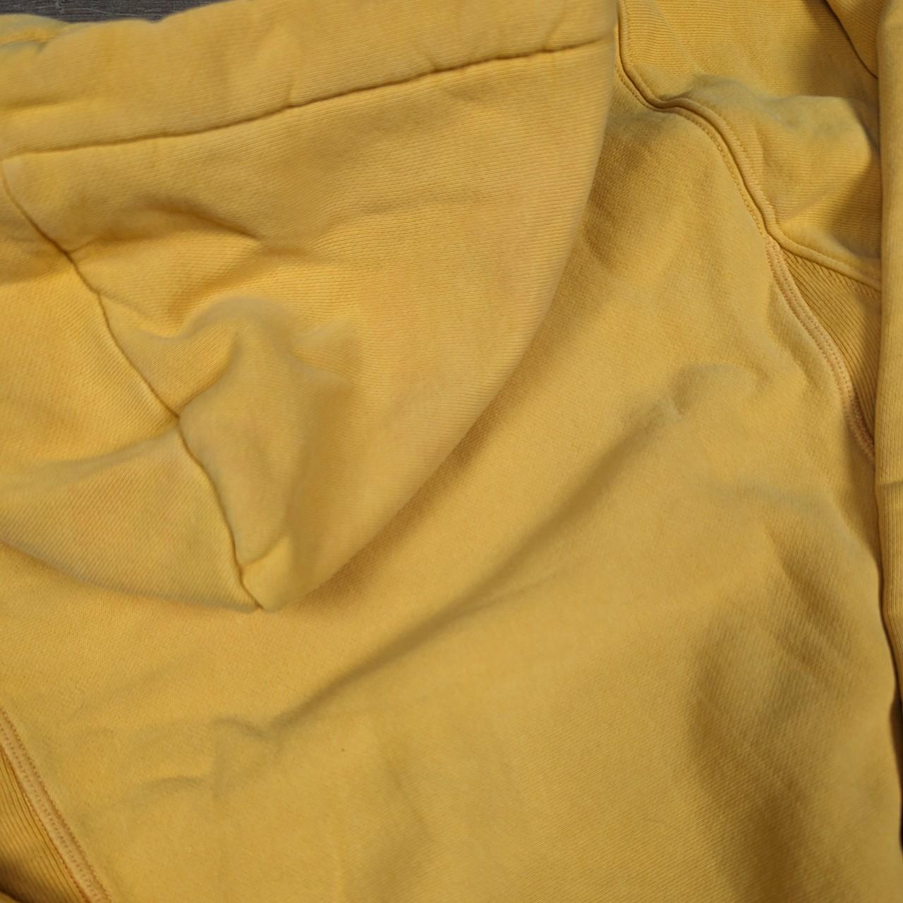 Champion Yellow Reverse Weave Embroidered Logo Hoodie Men's XS