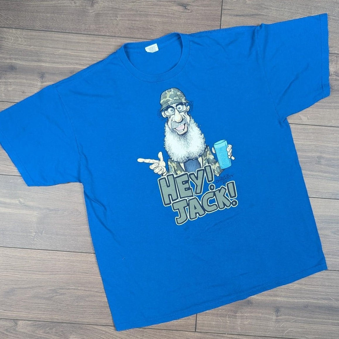 Blue Hey Jack Duck Dynasty Graphic T-Shirt Size 2XL