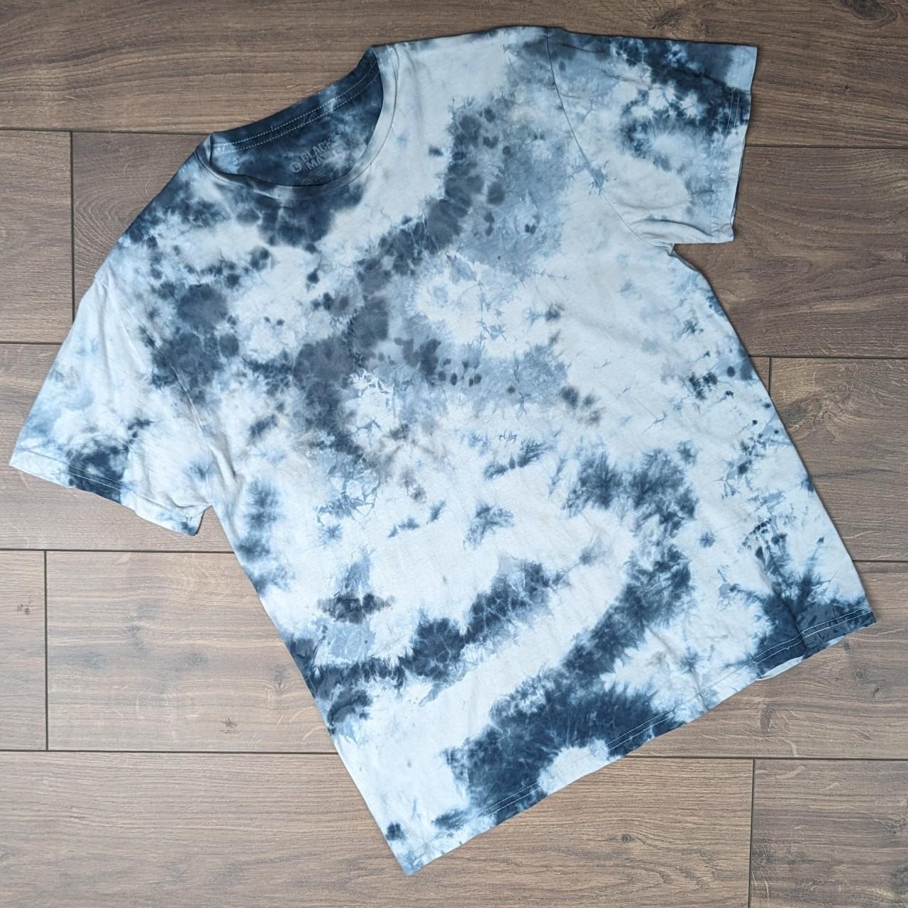 Vintage 00's Black Matter Tie Dye Grey Black White T-Shirt Men's L