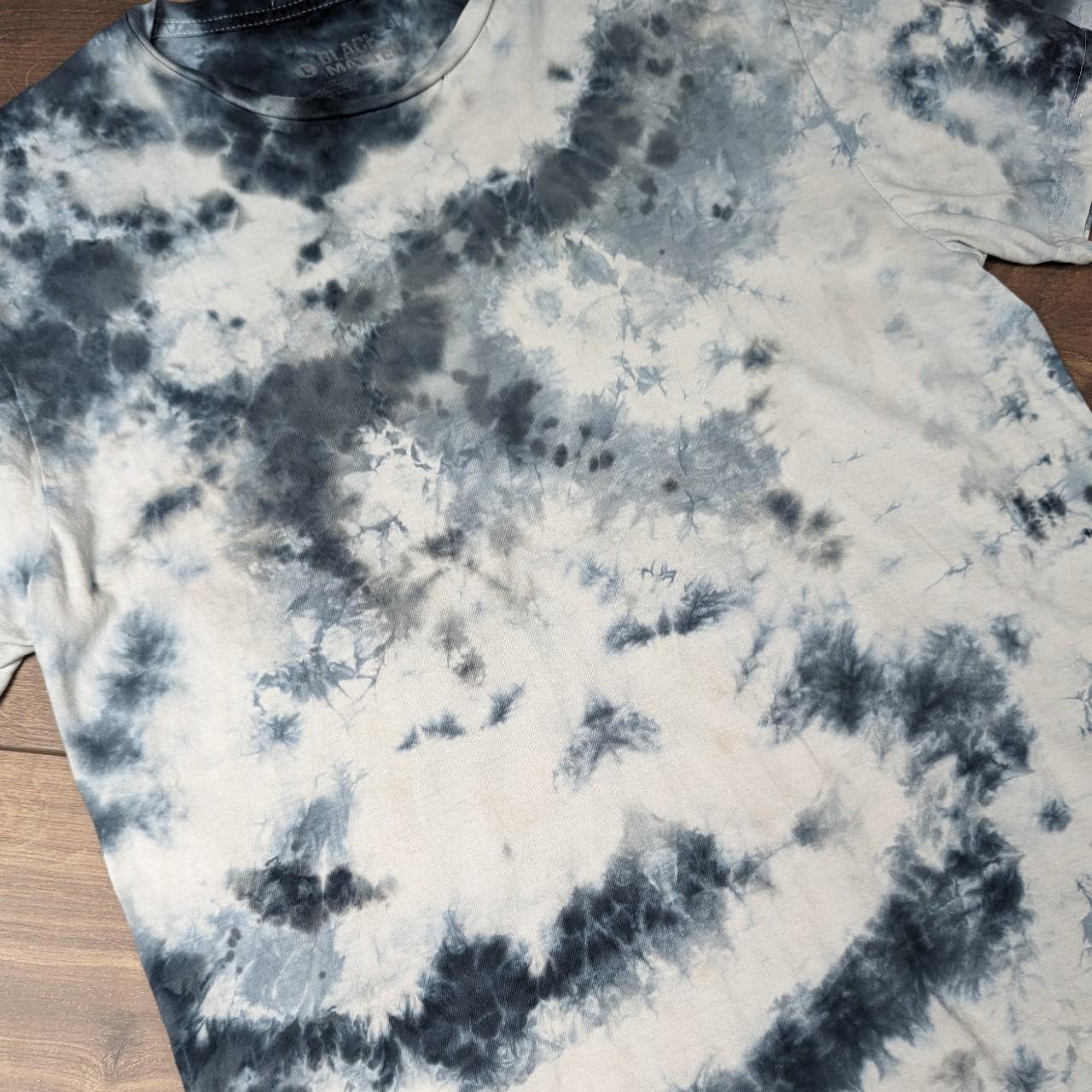 Vintage 00's Black Matter Tie Dye Grey Black White T-Shirt Men's L